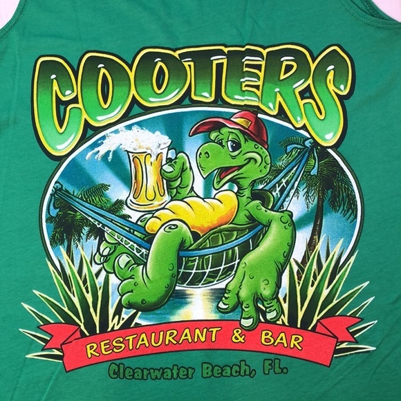 Cooters Clearwater Beach Ladies Graphic Tank Top Green Women’s Small NEW - Picture 10 of 14